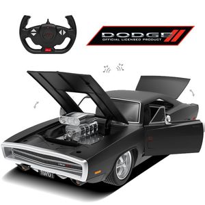 Carro RC Elétrico Dodge R T Motor RC 1 16 Escala Modelo de Controle Remoto Bateria Recarregável Controlada por Rádio Brinquedo Automático para Crianças Adultos 230721