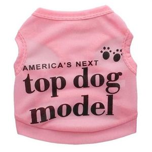 Husdjur kläder kläder alla polyester ultratunna andningsbara superdräkter modellerar små hundar färgglada västkälla och sommarmodeller280p