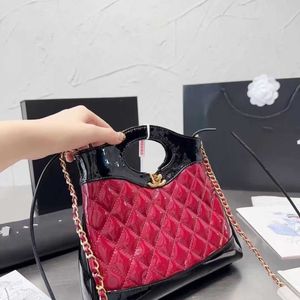 Shoulder Bag Luxury Fashion Brand Designer Bag Leather Stitching Collision Color Tote Handbag Chain Shoulder Bag 20240111