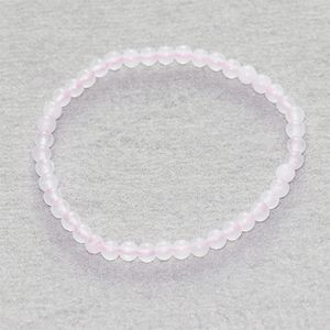 MG0002 Ganzes 4 mm Rosenquarz-Armband, Mini-Edelstein, rosa Kristalle, Armband für Damen, Yoga, Energieschutz, Schmuck2634