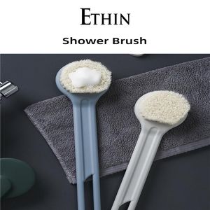 Ethin Body Bath Brushes Massager Bath Shower Back Spa Scrubber Natural Wood Bath Body Brush Cleaning Tool275U