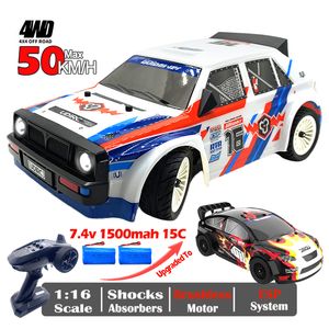 ELEKTRYCZNY RC CAR UDIRC UD 1603 1604 Pro RC 2 4G 1 16 50 km h duży prędkość bezszczotkowa 4WD LED LED LED RTR REDOTE PISLEICLES Prezent 2307721