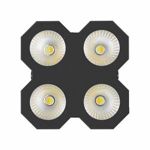 4*50W 따뜻함+쿨 화이트 2in1 코브 4 눈 LED DJ 파티 댄스 디스코 음악 크리스마스 웨딩 극장 무대 조명 효과