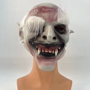 Halloween Gore Horror Vampir Maske lächelnde Zähne Zombie Monster Kopfbedeckung Vollgesichtsmaske Latex Kostüm Party Maskerade Requisite