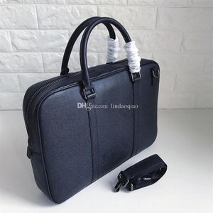 B Brand Mens Business Bag Real Leather Mens Document Bag Högkvalitativ män BRECASSER Designer Brand Herr Bag Brand 298s