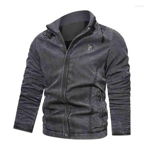 Jaquetas masculinas 2023 primavera e outono moda jaqueta sólido mock neck cardigã zíper casaco à prova de vento ao ar livre slim fit top