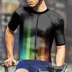 男性用Tシャツ圧縮シャツ男性夏のファッションスポーツサイクリング衣料3D印刷トレンド半袖ラウンド