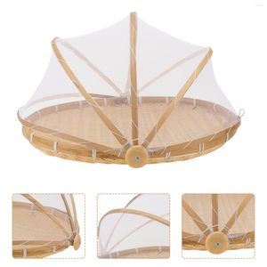 Dinnerware Sets Handmade Bamboo Net Cover Holder Serving Trays Housewarming Gift Basket Woven Steamed Bun Baskets