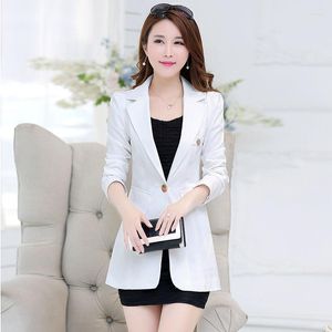 Женские костюмы S-3XL Blazers 2023 Весенние осенние женские куртки Blazer All-Match Slim Clim Dolideve Coat Женский костюм девочка Black