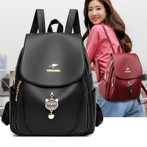 Schultasche Hochwertiges Leder Rucksäcke Mode Weibliche Schulter Sac a Dos Reise Damen Rucksack Mochilas Taschen Für Mädchen 230721