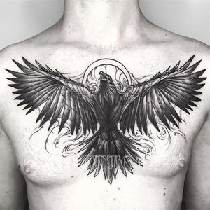 Goth Eagle Tattoo Stickers Waterproof Fake Tattoo for Woman Man Hip Hop Punk Clavicle Arm Lasting Temporary Tattoo Art Tattoo