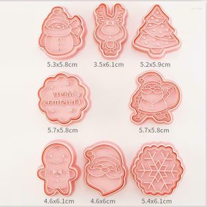 Backformen, 8 Stück, Keksform, DIY-Kuchen-Werkzeug-Set, Weihnachts-Ausstecher, Weihnachtsdekoration, Heimbäckerei, Küche, Backformen