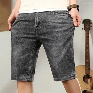 Men's Jeans Oversized Summer Vintage Denim Shorts Loose Elastic Thin Quarter Pants