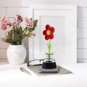 Dekoratif Çiçekler Heykel Pot Sahte tığ işi çizgi film saksı dekor yeşil bitkiler süs masaüstü masa üstü ofis bonsai