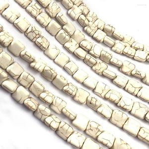 Perlen Naturstein Türkise Quadratische Form Lose Perlen Halbfertig Für Die Schmuckherstellung DIY Halskette Armband Zubehör