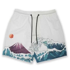 Дизайнерская короткая мода повседневная одежда Кинетическая американская модная бренда вышивая баскетбольная фитнеса быстро сухую четверть шорты ниже колена лето 25
