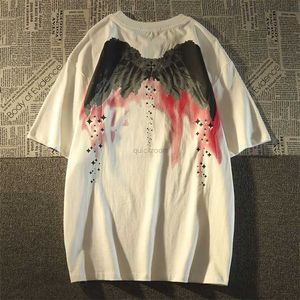 Projektantka odzieży moda hip-hop tee rock tshirts 100% bawełniana marka pływowa gwiazda gwiazdy Krótkie T-shirt Męs
