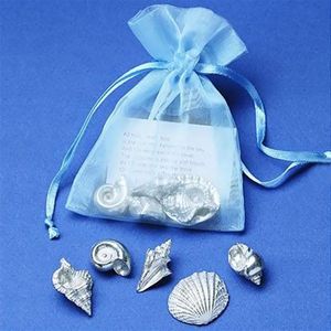 200 шт. Скай Blue Ournza Bag Gift Wrap Wedding Favor 9x12 см. Рождественские сумки3359