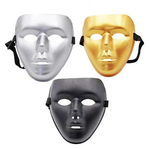 Parti Maskeleri Goldsliver Yüz Maskesi Cadılar Bayramı Maska Erkekler Hayalet Dans Performansları Props Masquerade Karnaval Gladyatör Cosplay Cover 230721