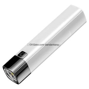 Portable Powerful USB rechargeable mini flashlight built in 18650 battery mobile phone powerbank torch lights outdoor hunting cycling camping flashlights lamp