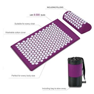 Carpets Acupressure Mat Massage Relieve Stress Back Body Pain Spike Cushion Yoga Acupuncture317t