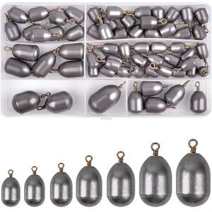 Fishing Accessories Iron Weights Sinkers 27 65pcs Water Drop S Weight Bass Casting Sinker for Texas Rig Tackle 230721