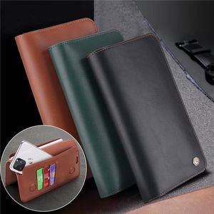 Wallets 2022 Business Wallets Fashion Long Leather Top Quality Card Holder Classic Men Female Purse Wallet for Iphone Samsung Huawei