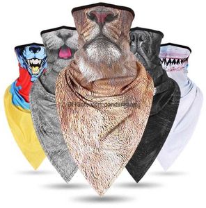 3D Animal Head Print Szaliki sportowe sportowe rowerowe maski motocyklowe narciarskie kapelusz z kapturem zasłony Balaklava Cap UV Protect Full Face Mask