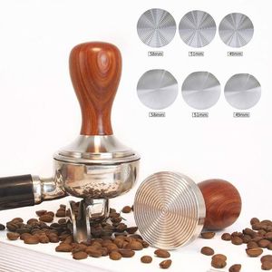 Araçlar Kahve Kurcalama Basınç Çubuğu 49mm 51mm 58mm Düz Espresso Kurcalama Kahve Tozu Pres Passası Fasulye Tamping Cafe Barista Araçları