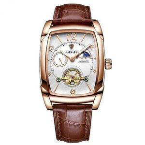 Наручительные часы Top Brand Luxury Mens Watches Square Automatic для мужчин.