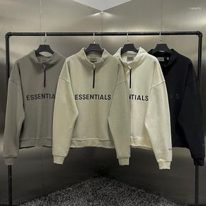 Męskie bluzy męskie Mężczyznę na pół zip stojak na bluzę bluza żel żel logo logo bluza luźna hip hop unisex streetwear pullover