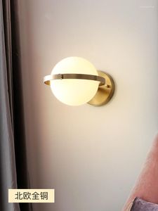 Vägglampa nordiska planet koppar lampor moderna sovrum sovrum e27 glas skugga sconce lampor spegel strålkastare korridor fixturer