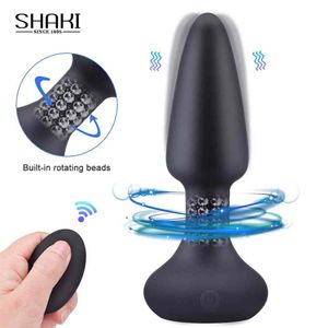 Yutong Vibration Butt Rotation Beads Vibrator Prostate Massage Wireless Remote Control Anal Plug Adult Toys for Man Woman227z