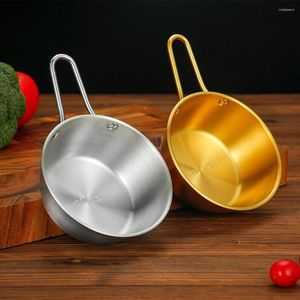 Bowls Circular Rice Wine Bowl Tableware Kitchen Utensils With StainleSS Steel HouseHold Sauce Handle