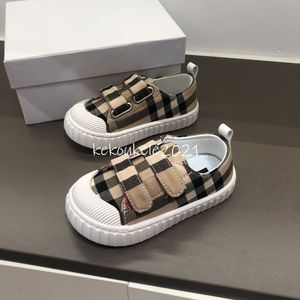 Baby Plaid Canvas Shoes For Boys Girls High Quality Rubber Sole Anti-Slip Children Casual Sneakers Barn Spädbarnskor 1-3 år