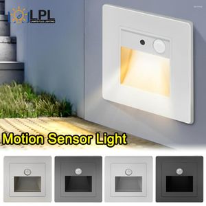 Wall Lamp PIR Motion Detector Sensor Led Stair Light Infrared Human Body Induction Recessed Steps Ladder Staircase Bedroom Decoration