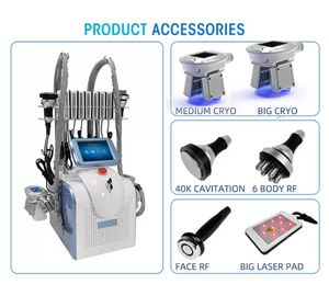 Slimmmaskin Professional Zerona Lipo Laser Cryolipolysis EMS Cavitation Slim Machine Cryo hanterar Radiofrekvens för rynkaborttagning m