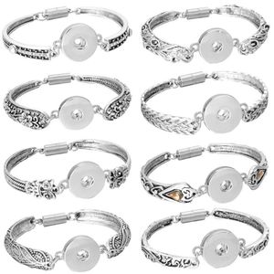 Charm Bracelets Snap Button Jewelry Magnetic Bracelet For Women 18mm Buttons Interchangeable Bangles197w