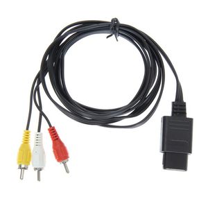 Высококачественный 1 8m 6ft AV TV VCA RCA Cable для Game Cube для SNES GameCube для Nintendo для N64 64 Game Cable 100ps LOT322P