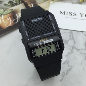 Spanish Talking Watch for Blind People and Elderly Digital Sport Wrist Watch 716TS