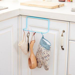 Hooks Towel Rack Sponge Holder Cupboard Kitchen Organizer Hanging Cabinet Bathroom Storage Drop