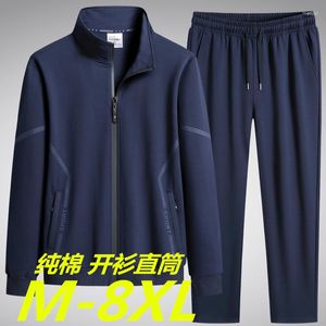 Men's Tracksuits Fashion Casual Tracksuit Men Suit Autumn Zipper Cardigan Jacket Sweatpants Running Fitness Basketball Jogging 2 Piece Set