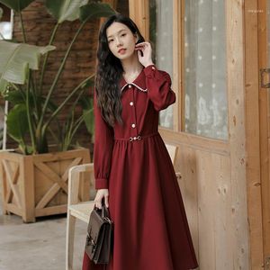 Casual Kleider Lange Ärmel Frühling Herbst Frau Kleidung Koreanische Dongdaemun 2023 Lose frauen Kleid Damen Robe Harajuku Elegante Kleider