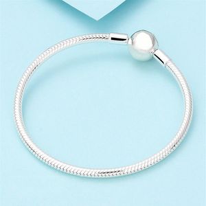 925 Sterling Silber Charms Armband 3 mm Schlangenkette für Pandora Charm Perlen Armbänder Schmuck DIY Geschenkbox für Frauen und Männer239a