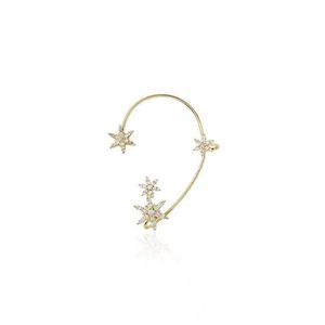 Ear Cuff Casual Clipes de floco de neve de metal banhado a prata sem piercing para mulheres Brincos de zircônia cintilante Jóias de casamento Drop Delivery Dhjyf