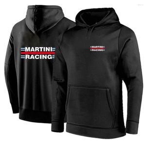 Moletom masculino 2023 primavera e outono Martini Racing estampado Moletom de alta qualidade confortável de algodão Casaco casual