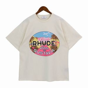 2023新しいメンズTシャツRHレディースデザイナー用男性用トップスレターポロス刺繍Tシャツ衣類半袖Tシャツティーホテルデグスタビアティー