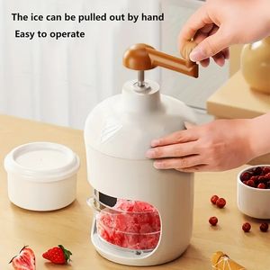 1pc máquina de fazer gelo máquina de gelo raspado doméstico pequeno triturador de gelo manivela artefato gelo areia milkshake máquina de gelo areia