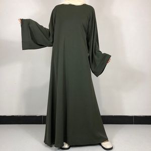 Roupas étnicas 15 cores básicas lisas nida abaya com cinto grátis mulheres muçulmanas de alta qualidade vestido simples modesto eid ramadã roupas islâmicas 230721