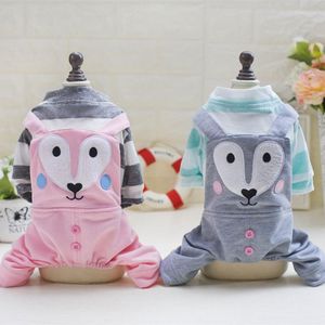 Dog Apparel Pet Strap Pants Cat Cartoon T-shirt Kitten Puppy Four Leg Clothes One-piece Suit Kawaii Clothing